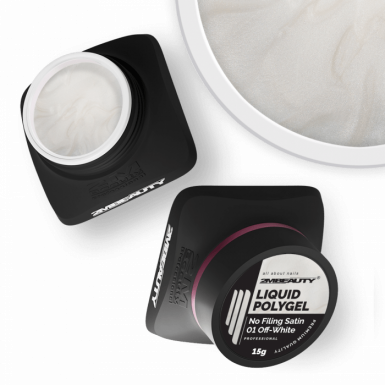 Liquid Polygel No Filing – Satin 01 Off-White – HEMA Free