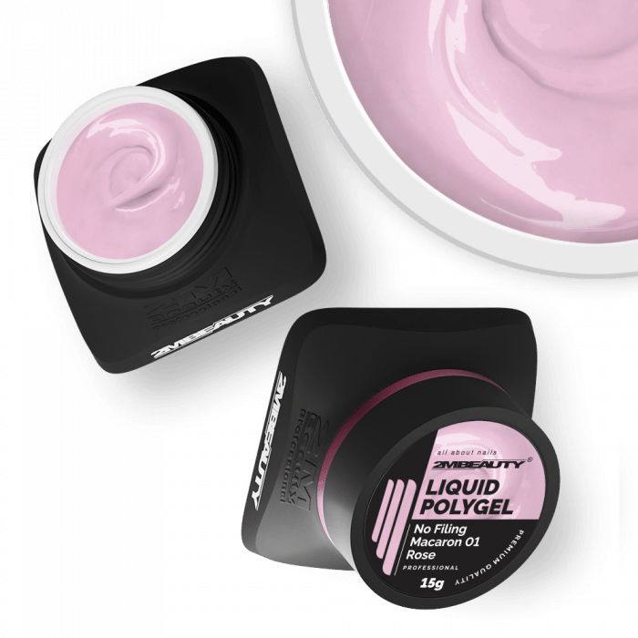Liquid Polygel No Filing – Macaron – 01 Rose – HEMA Free