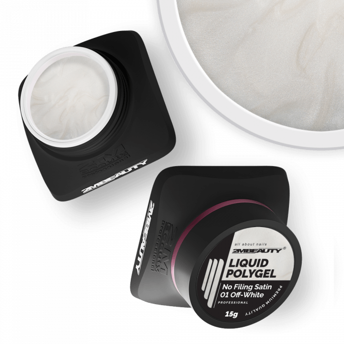 Liquid Polygel No Filing – Satin 01 Off-White – HEMA Free