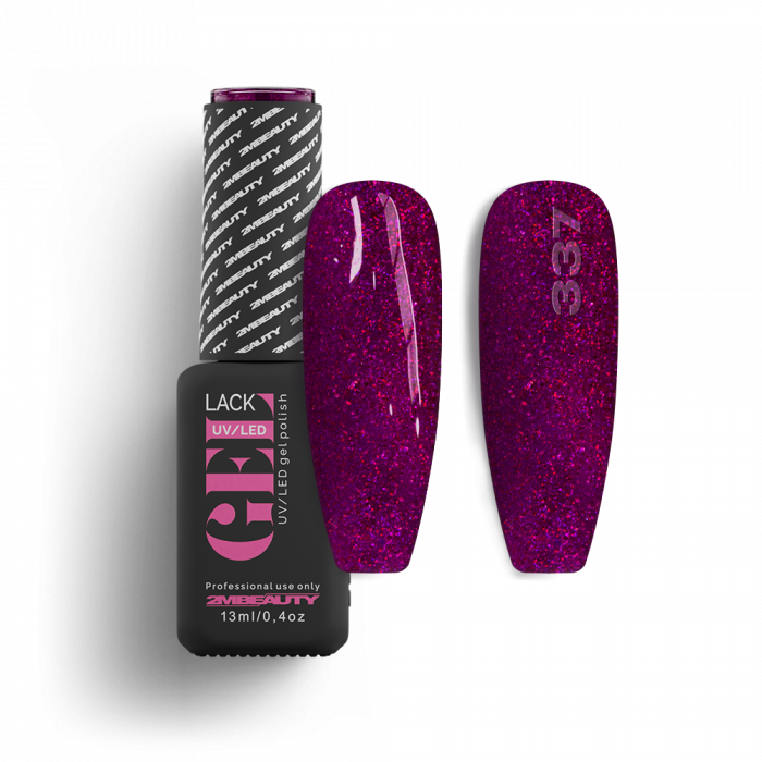 Gel Lack - Hema & TPO Free 337(599) : SPARKLING VIOLET
&nbsp;
Družina Gel Lakov&nbsp;brez HEM...