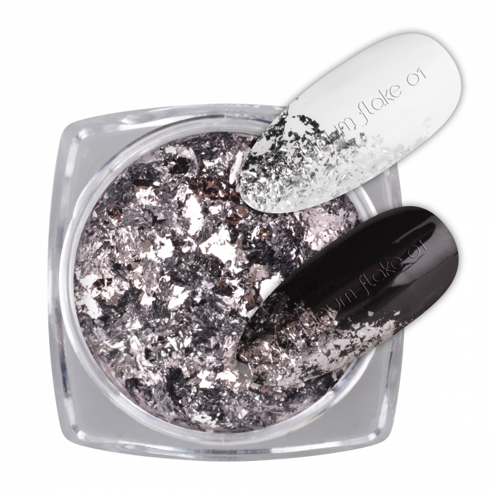 Platinum Flake - Silver Platinum flakes z metalnim učinkom za vsestransko uporabo.
Uporaba: Po strjevanju barvnega osnovneg...