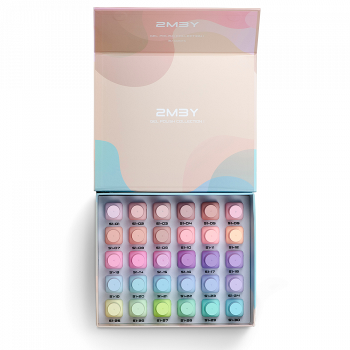 Odkrij novo 2MBEAUTY Collection 1 &ndash; Spring Pastel kolekcijo s 30 harmoničnimi pastel gel laki...