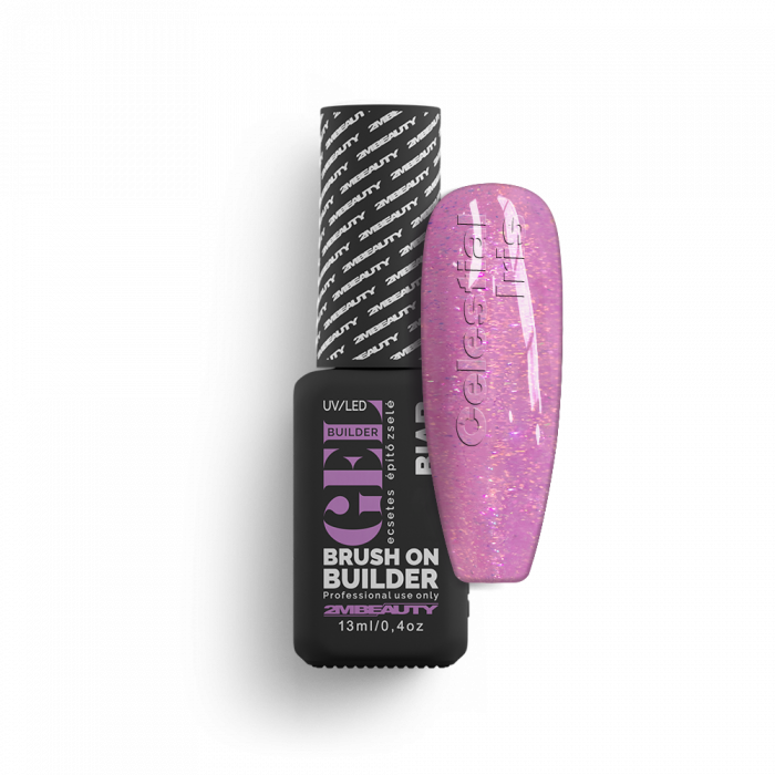Liquid Polygel BIAB Celestial 03 &ndash; Iris je nežno puder lila HEMA FREE gradilni gel v stekleni...