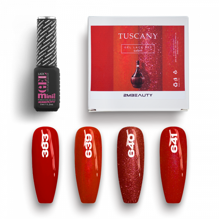 Gel Lack Tuscany Set &ndash; HEMA FREE je ekskluzivna kolekcija &scaron;tirih elegantnih rdečih in ...