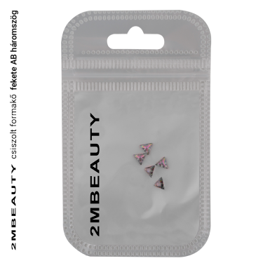 Štras kamenčići black AB trougao