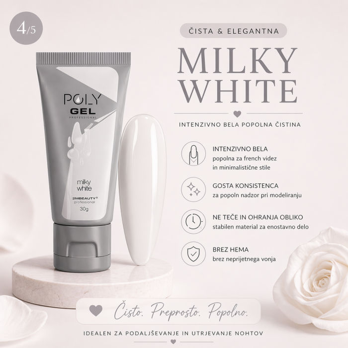 Polygel Milky White