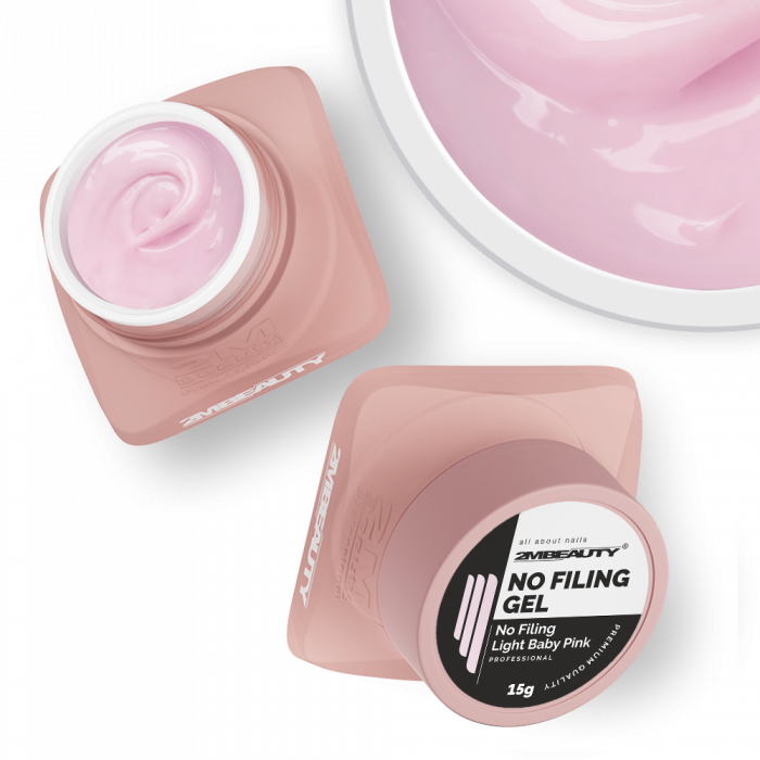 No Filing Light Baby Pink – samorazlivni gradilni gel brez HEMA