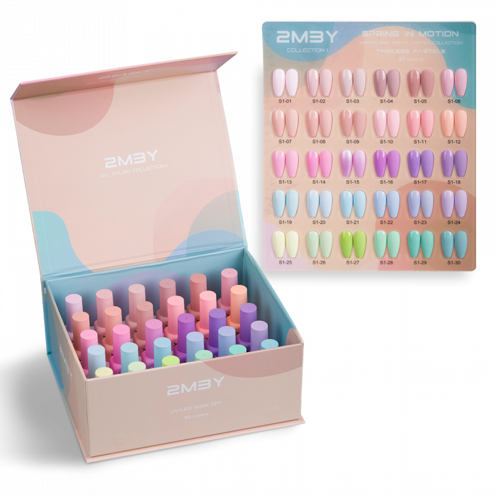 Gel Lack Set – Collection 1 – Spring Pastel – 30 kos