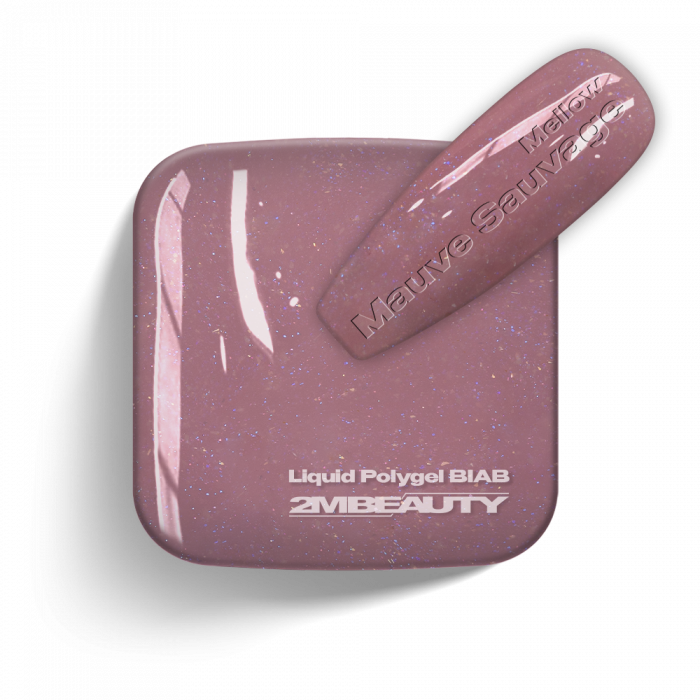 Liquid Polygel BIAB Mellow Mauve Sauvage – HEMA FREE gradilni gel v steklenički