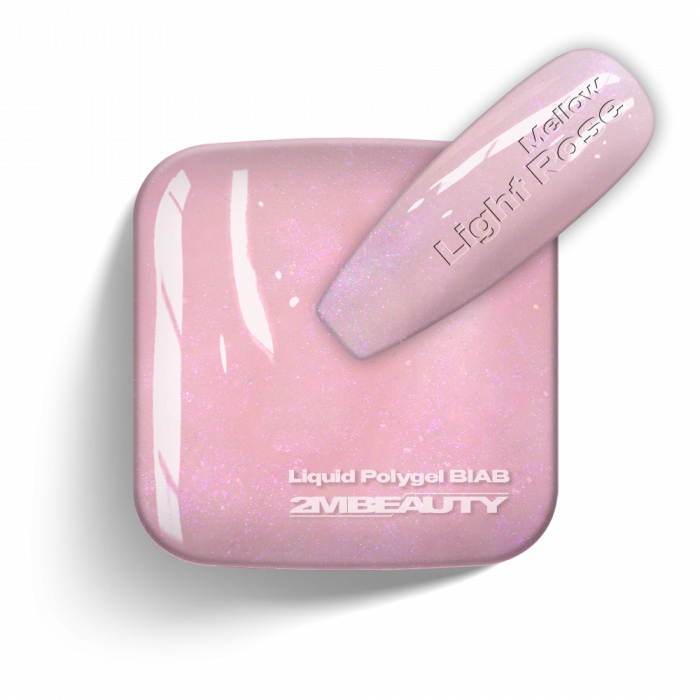 Liquid Polygel BIAB Mellow Light Rose – HEMA FREE gradilni gel v steklenički